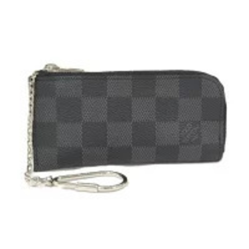 LOUIS VUITTON Pochette coin case Wallet Damier Graphite Black